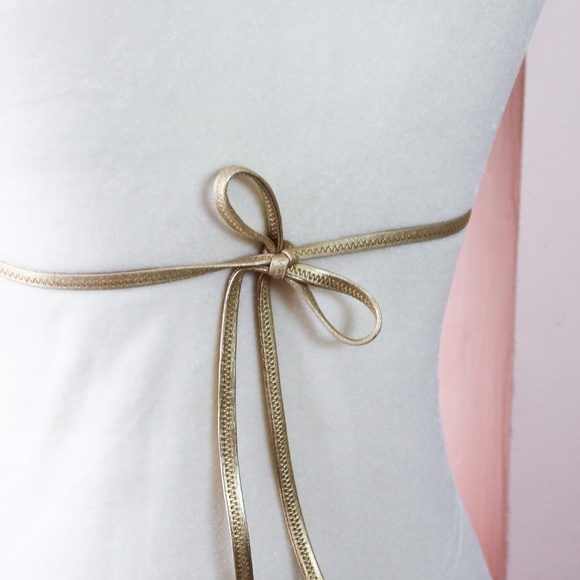 Victoria’s Secret Triangle top - Gold Braided Trim - Picture 7 of 8